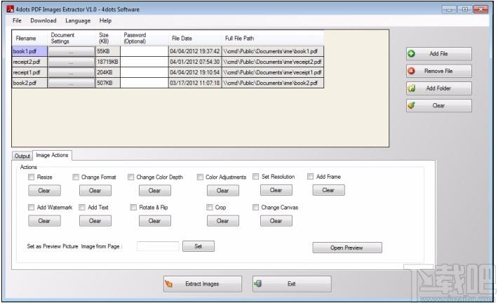 Free PDF Image Extractor 4dots下载,PDF图像提取工具